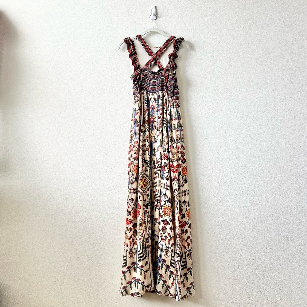 Anthropologie Vineet Bahl Valerie Embroidered Maxi Dress in Multicolor Size 2 - Picture 5 of 11